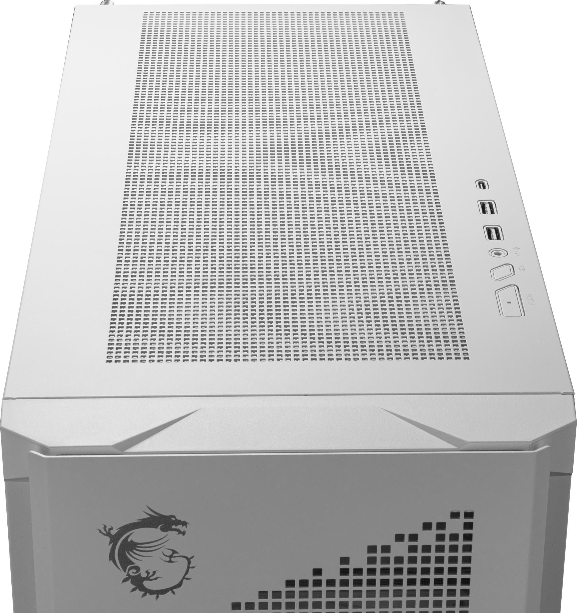 Case MSI ATX/micro ATX/Mini-ITX/EATX White Midi Tower PC VELOX300RAIRFLOWPZWH