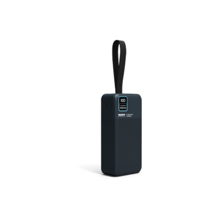 PORT CONNECT External USB-C battery integrated lamp | 30000 mAh | Blue