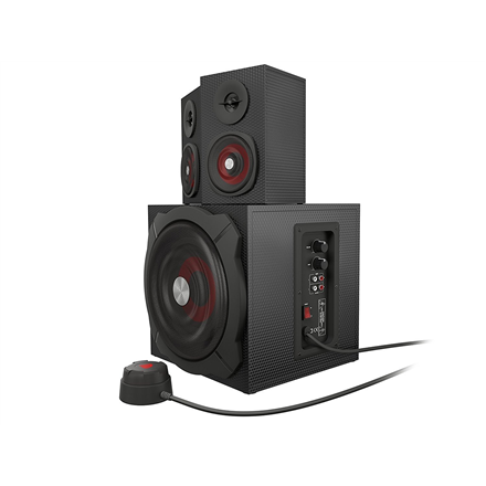 GENESIS Helium 610BT Computer Speakers, Wired, Bluetooth, Black | Genesis | Helium 610BT | Bluetooth | Red/Black