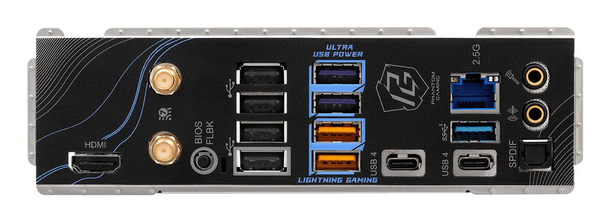 Mainboard ASROCK AMD X870 SAM5 ATX Memory DDR5 Memory slots 4 1xPCI-Express 4.0 16x 1xPCI-Express 5.0 16x 4xM.2 1xHDMI 4xUSB 2.0 5xUSB 3.2 2xUSB-C 1xOptical S/PDIF 1xRJ45 2xAudio port X870RIPTIDEWIFI