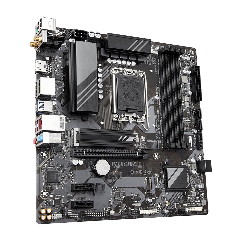 Mainboard GIGABYTE Intel B760 Express LGA1700 Micro-ATX Memory DDR5 Memory slots 4 B760MDS3HAX1.3