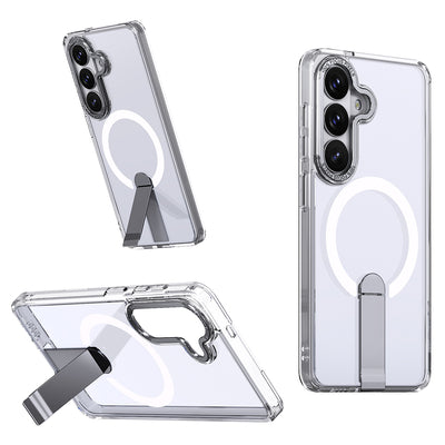 Hybrid Armor X Case for Samsung Galaxy S26 with Stand, Compatible with MagSafe - Transparent — Hurtel