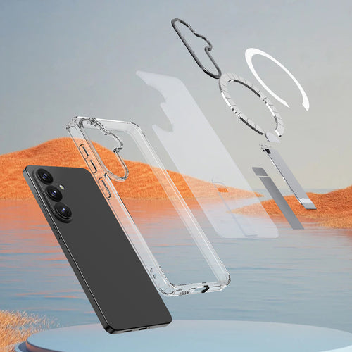 Hybrid Armor X Case for Samsung Galaxy S26 Plus with Stand, Compatible with MagSafe - Transparent — Hurtel
