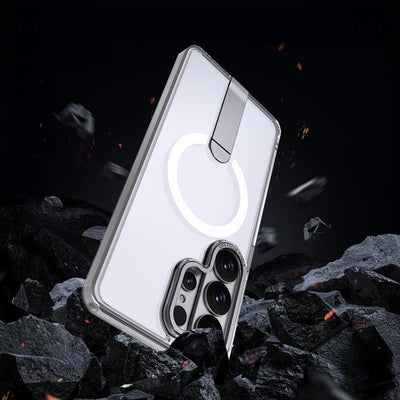 Hybrid Armor X Case for Samsung Galaxy S26 Ultra with Stand, Compatible with MagSafe - Transparent — Hurtel