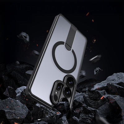 Hybrid Armor X Case for Samsung Galaxy S26 Ultra with Stand, Compatible with MagSafe - Black — Hurtel