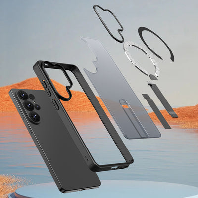 Hybrid Armor X Case for Samsung Galaxy S26 Ultra with Stand, Compatible with MagSafe - Black — Hurtel
