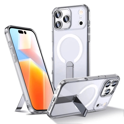 Etui Hybrid Armor X na Samsung Galaxy S25 FE z podstawką kompatybilne z MagSafe - przezroczyste — Hurtel