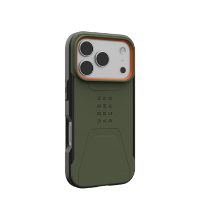 UAG Civilian MagSafe case for iPhone 17 Pro - olive and orange