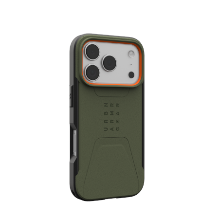 UAG Civilian MagSafe case for iPhone 17 Pro - olive and orange
