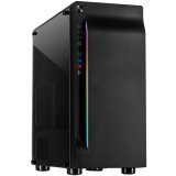 Chassis INTER-TECH A-3411 Creek Gaming Tower, ATX, 1xUSB3.0, 2xUSB2.0, PSU optional, Window side panel, LED light on the fron