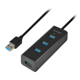 AXAGON HUE-S2BL 4x USB3.0 Charging Hub 1.2m Cable, MicroUSB Charging
