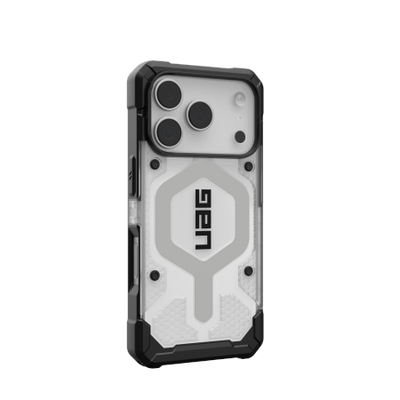 UAG Pathfinder Clear MagSafe Case for iPhone 17 Pro - White and Gray