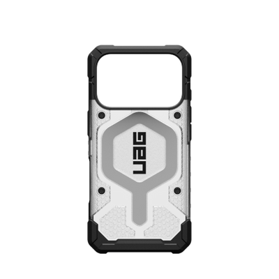UAG Pathfinder Clear MagSafe Case for iPhone 17 Pro - White and Gray