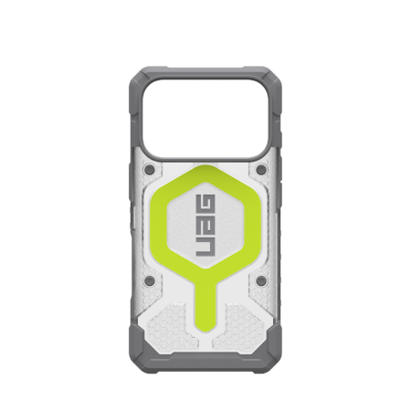 UAG Pathfinder Clear MagSafe Case for iPhone 17 Pro - Neon Gray
