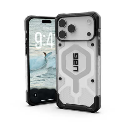 UAG Pathfinder Clear MagSafe Case for iPhone 17 Pro Max - White and Gray