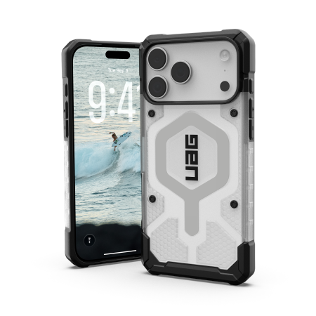 UAG Pathfinder Clear MagSafe Case for iPhone 17 Pro Max - White and Gray