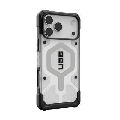 UAG Pathfinder Clear MagSafe Case for iPhone 17 Pro Max - White and Gray