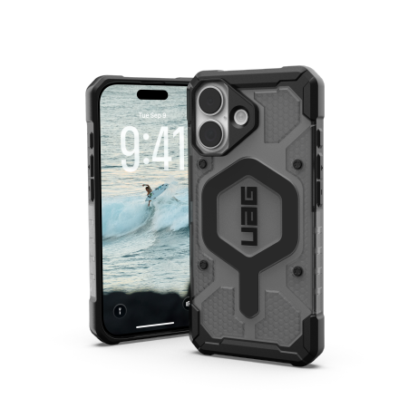 UAG Pathfinder Clear MagSafe Case for iPhone 17 - Black and Gray