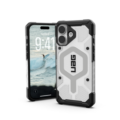 UAG Pathfinder Clear MagSafe Case for iPhone 17 - White and Gray