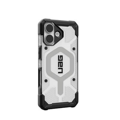 UAG Pathfinder Clear MagSafe Case for iPhone 17 - White and Gray