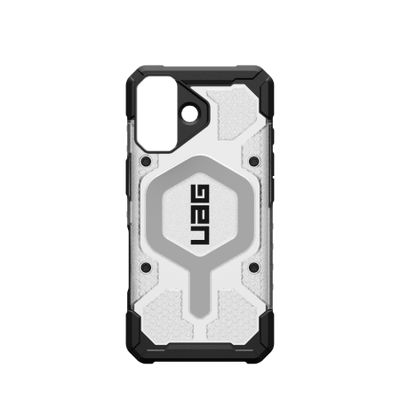 UAG Pathfinder Clear MagSafe Case for iPhone 17 - White and Gray