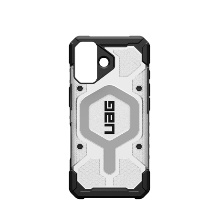 UAG Pathfinder Clear MagSafe Case for iPhone 17 - White and Gray