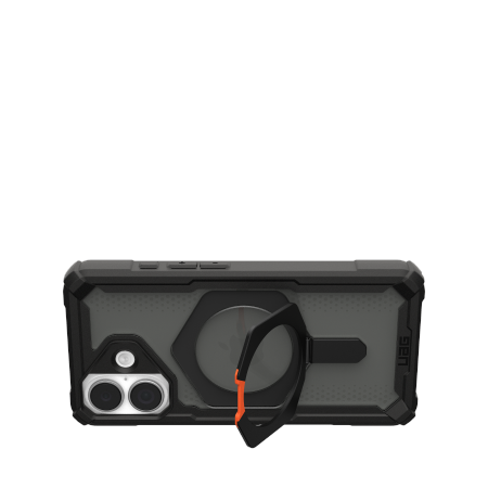 UAG Plasma XTE MagSafe case for iPhone 17 - black and orange