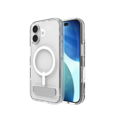 ZAGG Crystal Palace Snap KS MagSafe Case with Stand for iPhone 17 - Clear