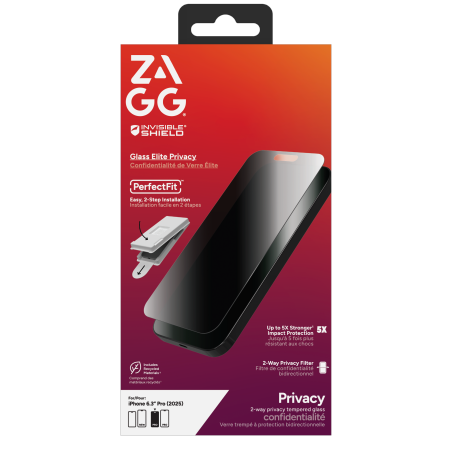 ZAGG Invisibleshield Glass Elite Privacy Glass for iPhone 17 Pro