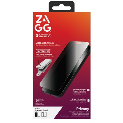 ZAGG Invisibleshield Glass Elite Privacy Glass for iPhone 17