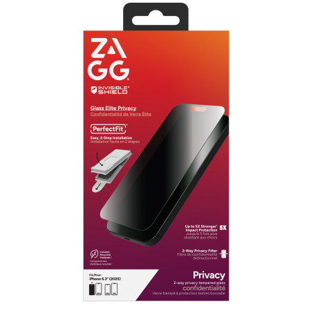 ZAGG Invisibleshield Glass Elite Privacy Glass for iPhone 17