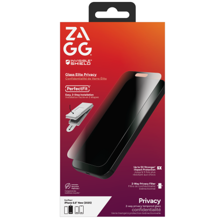 ZAGG Invisibleshield Glass Elite Privacy Glass for iPhone Air