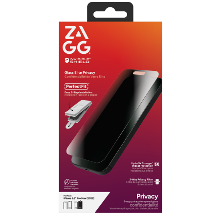 ZAGG Invisibleshield Glass Elite Privacy Glass for iPhone 17 Pro Max