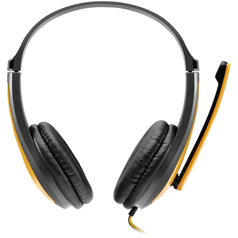 CANYON PC headset HSC-1 PC Mic Flat 2m Black Yellow