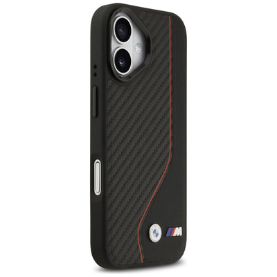 BMW M Carbon Line &amp; Logo MagSafe Case for iPhone 17 - Red