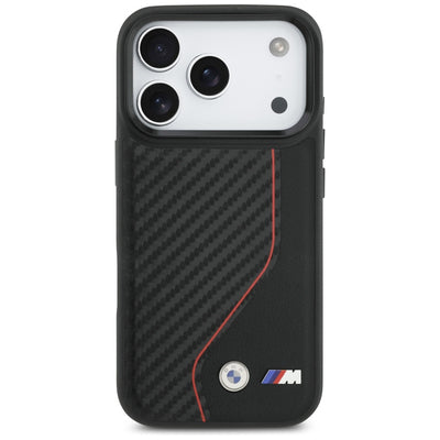 BMW M Carbon Line &amp; Logo MagSafe Case for iPhone 17 Pro - Red