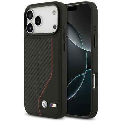 BMW M Carbon Line &amp; Logo MagSafe Case for iPhone 17 Pro Max - Red