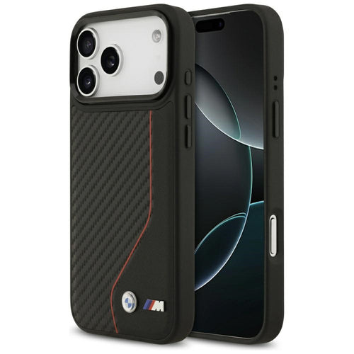 BMW M Carbon Line &amp; Logo MagSafe Case for iPhone 17 Pro Max - Red