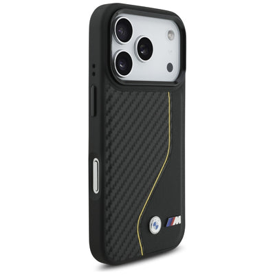 BMW M Carbon Line &amp; Logo MagSafe Case for iPhone 17 Pro - Yellow