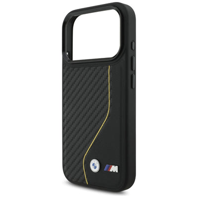BMW M Carbon Line &amp; Logo MagSafe Case for iPhone 17 Pro - Yellow