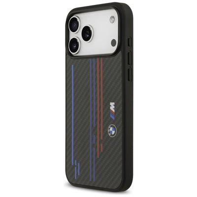 BMW M Kevlar Lines &amp; Logo MagSafe Case for iPhone 17 Pro Max - Black