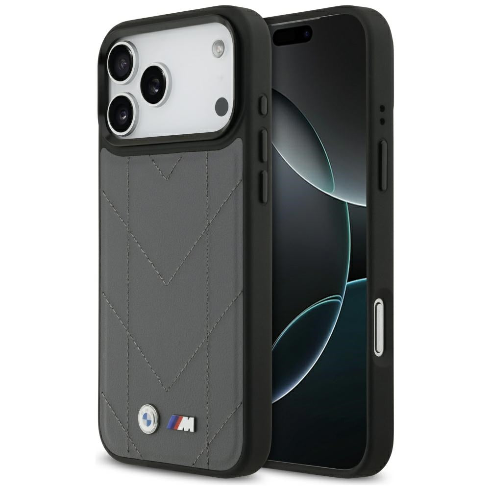 BMW M Quilted Logo MagSafe case for iPhone 17 Pro Max - graphite