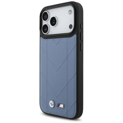 BMW M Quilted Logo MagSafe Case for iPhone 17 Pro Max - Blue