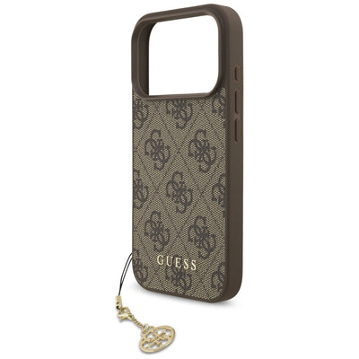 Guess 4G Charms Collection MagSafe case for iPhone 17 Pro - brown