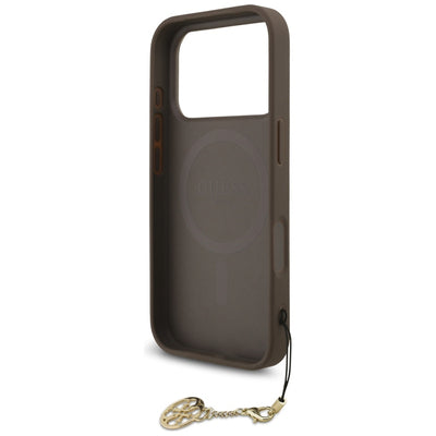 Guess 4G Charms Collection MagSafe case for iPhone 17 Pro - brown