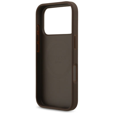 Guess 4G Circle Classic Logo MagSafe case for iPhone 17 Pro - brown