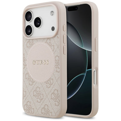 Guess 4G Circle Classic Logo MagSafe Case for iPhone 17 Pro - Pink