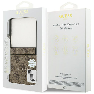 Guess 4G Classic MagSafe Case for Samsung Galaxy Z Flip 7 - Brown