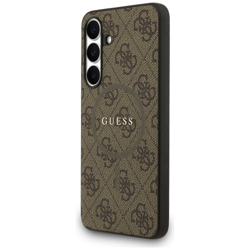 Guess 4G Ring Classic Logo MagSafe case for Samsung Galaxy S25 FE - brown