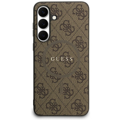 Guess 4G Ring Classic Logo MagSafe case for Samsung Galaxy S25 FE - brown